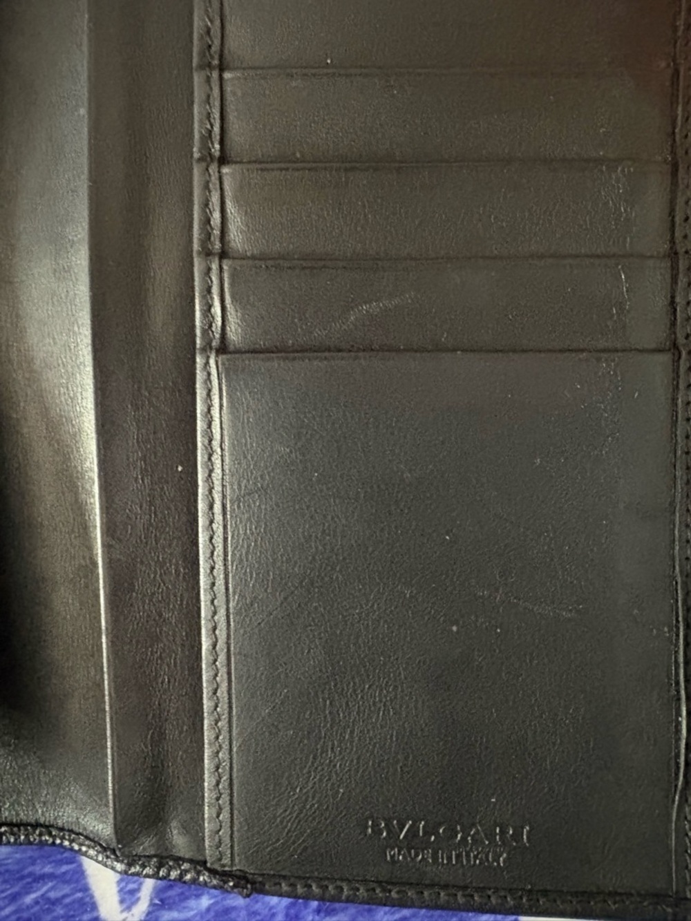 Bvlgari Black Leather Wallet with Signature Circular Logo EUC with COA - Picture 8 of 17